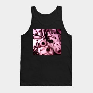 lilac art deco dolly faces models fashion Tank Top